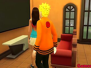 Serie cap 2 naruto aprovecha La fiestas y sin que hinata se de decuenta se liga a una chica jove termina follandosela en el comedor ella lo disfruta que le acabe adentro